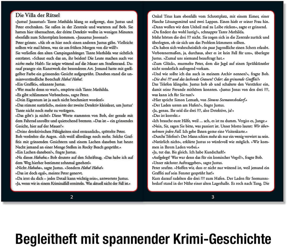 Les Trois ??? - Puzzle Crime - La Villa des Puzzles Par KOSMOS 697976, 300 pièces, Brille dans le noir, Avec lampe UV, Lecture, Puzzle, Résolution de puzzles, Puzzle Détective A partir de 10 ans Puzzle Naty Shop