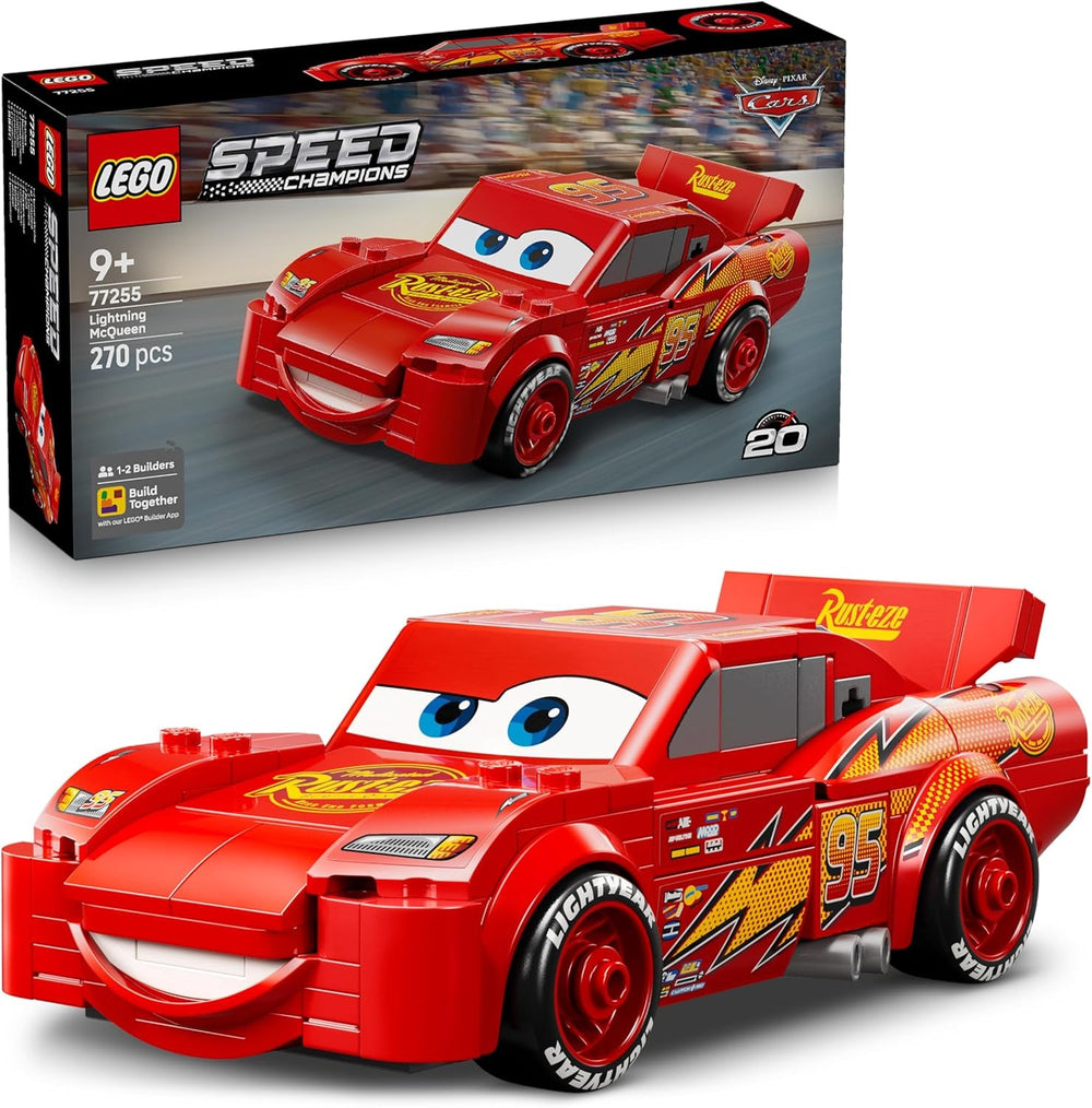 LEGO Speed Champions | Lightning McQueen - Spielzeug zu Cars von Disney Pixar - DIY Deko für Kinderzimmer - Auto Spielset - Kreatives Geschenk für Mädchen, Jungen und Autofans ab 9 Jahren - 77255