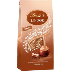 Chocolat Lindt | Sac Tiramisu LINDOR | 137g | 11 boules de chocolat au lait fourrées au tiramisu fondant | Cadeau de chocolat