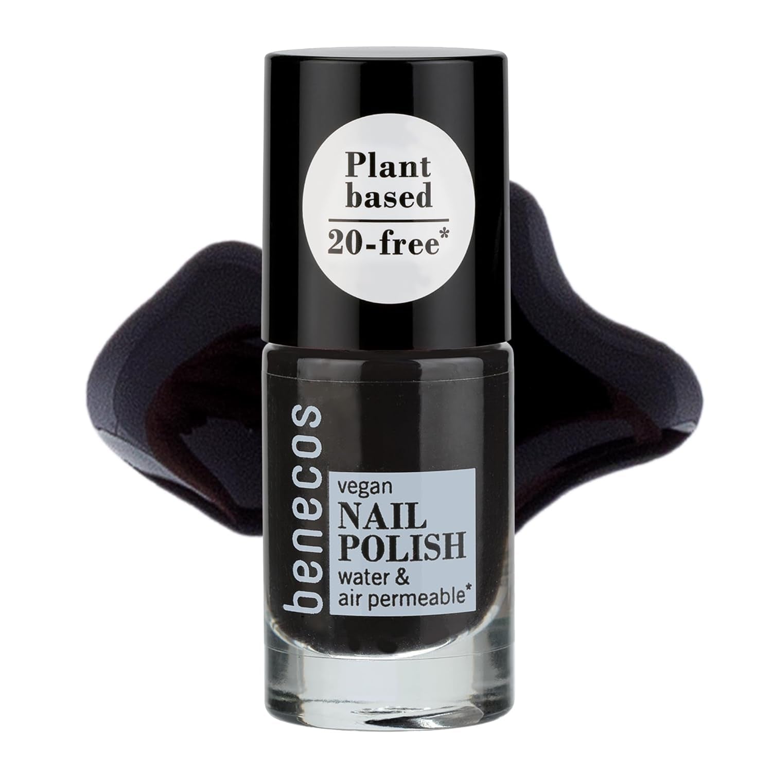 Oja vegană Benecos 20-Free verde salvie - ojă pe bază de plante - uscare rapidă și de lungă durată - permeabilă la apă - îmbogățită cu biotină - 5ml