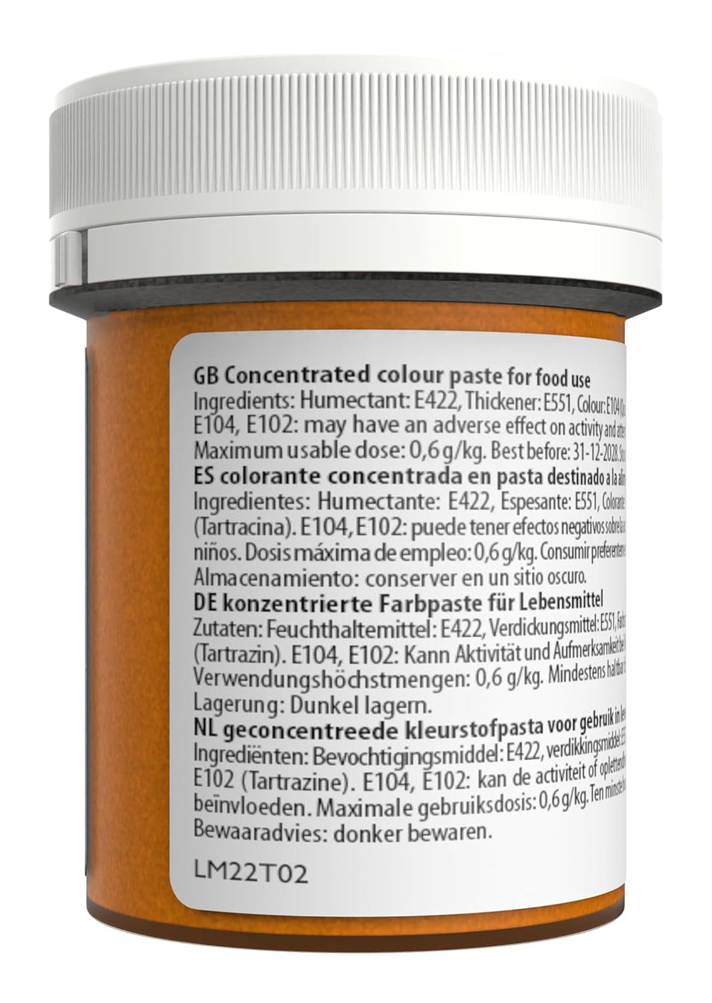 Colorant alimentaire Sugarflair Max Concentré Jaune Extra, colorant alimentaire très concentré pour pâte d'amande et fondant, colorant en pâte Max Concentrate - 42 g