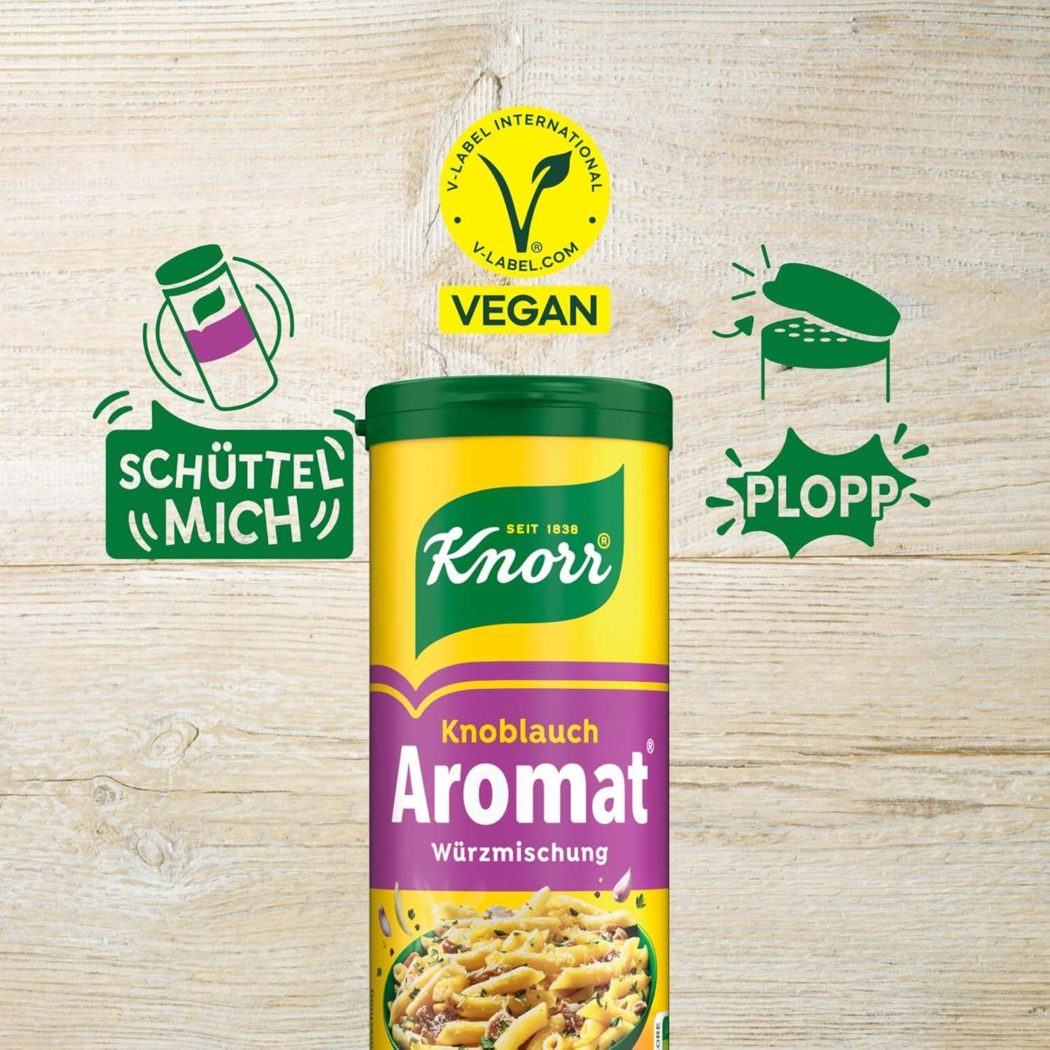 Knorr Würzmischung Garlic Aromat für schnelle Gerichte zum Würzen und Verfeinern von Pasta, Pizza, Gemüse and more 90 g