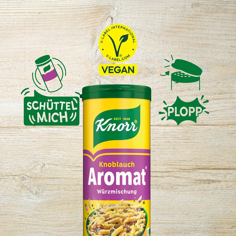 Knorr Würzmischung Garlic Aromat für schnelle Gerichte zum Würzen und Verfeinern von Pasta, Pizza, Gemüse and more 90 g