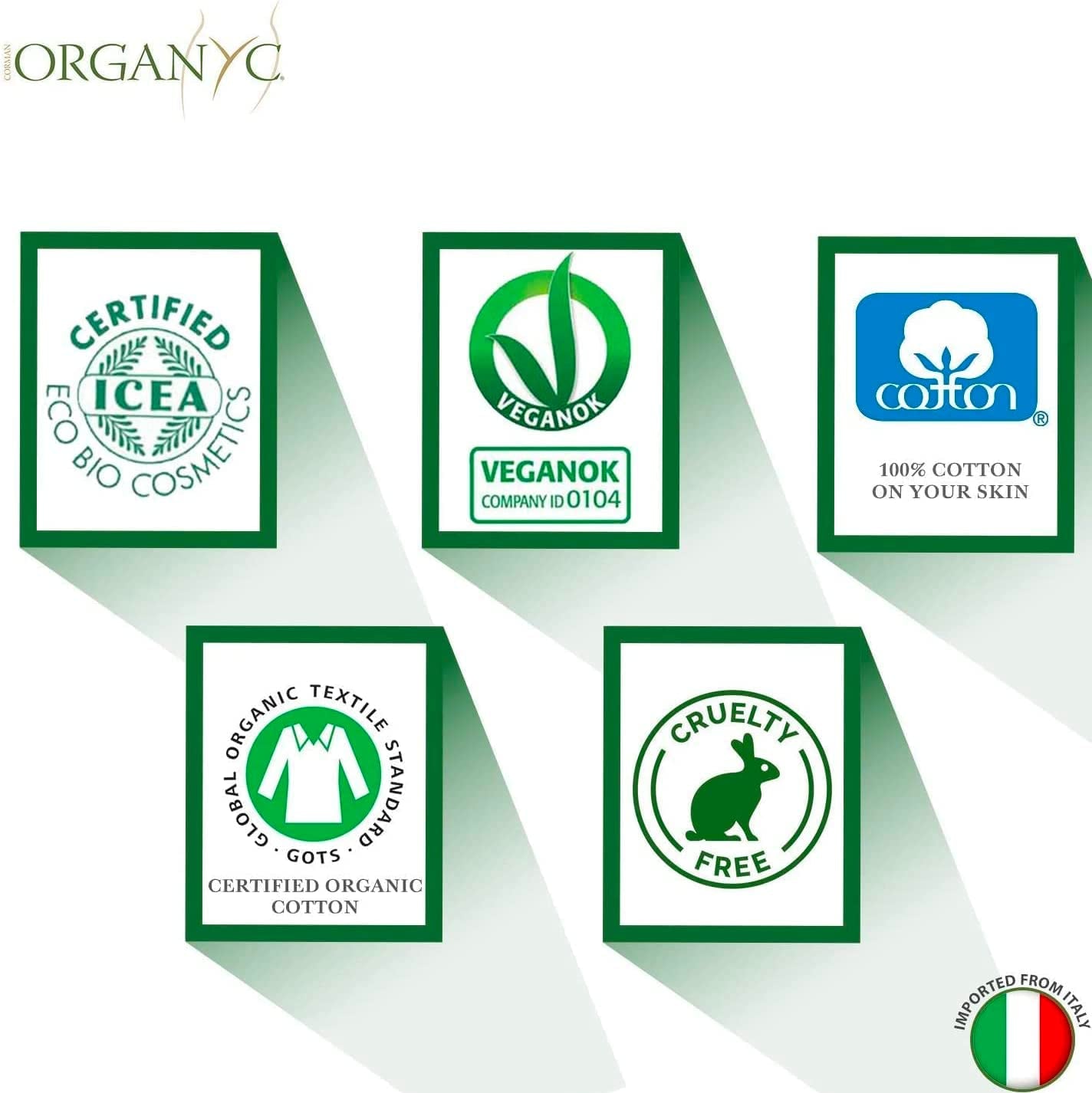 Lingettes intimes Organyc Moist, fabriquées à partir de coton biologique certifié à 100 % - 4 paquets de 20 lingettes (80 lingettes au total)