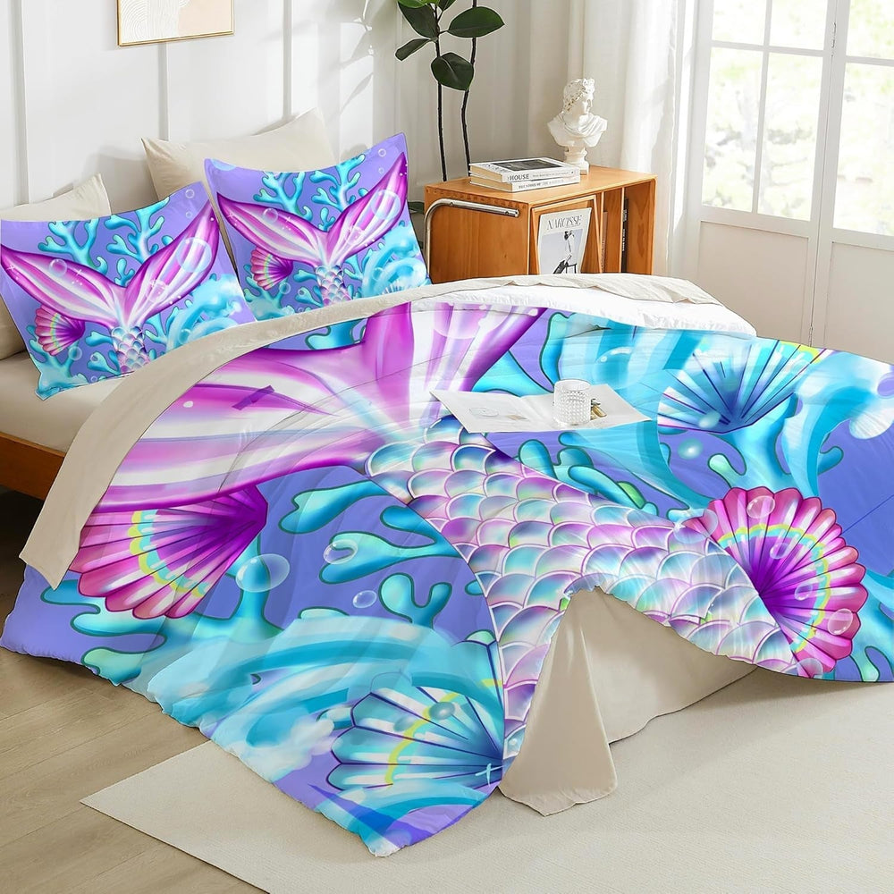 Linge de lit enfant, différentes tailles et divers personnages animés Linge de lit - enfant Naty Shop Sirène (modèle 2) 135X200Cm+80X80Cm