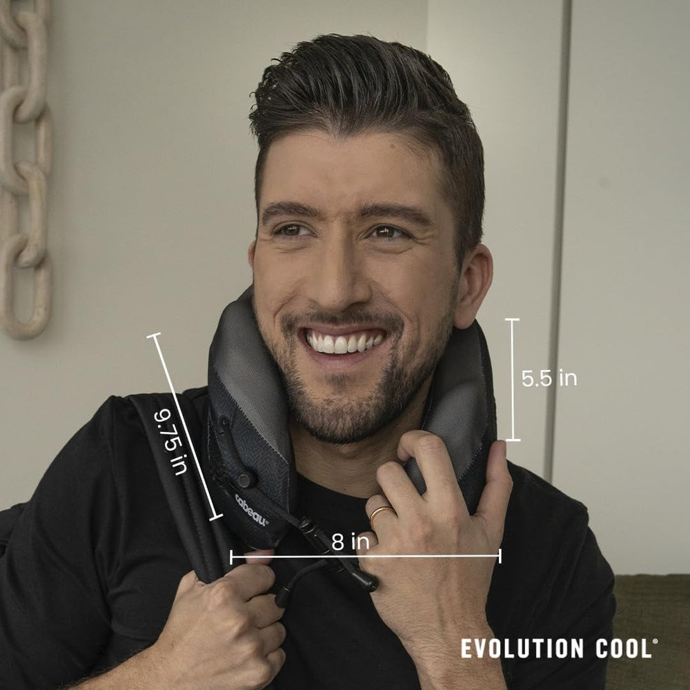 Oreiller cervical de voyage Cabeau Long Flight - Evolution Cool - Mousse à mémoire de forme avec aérations - Compact avec étui de transport (Violet) Naty Shop Oreillers de voyage