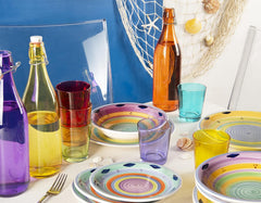 Service de table Excelsa Esprit, céramique, multicolore, 18 pièces