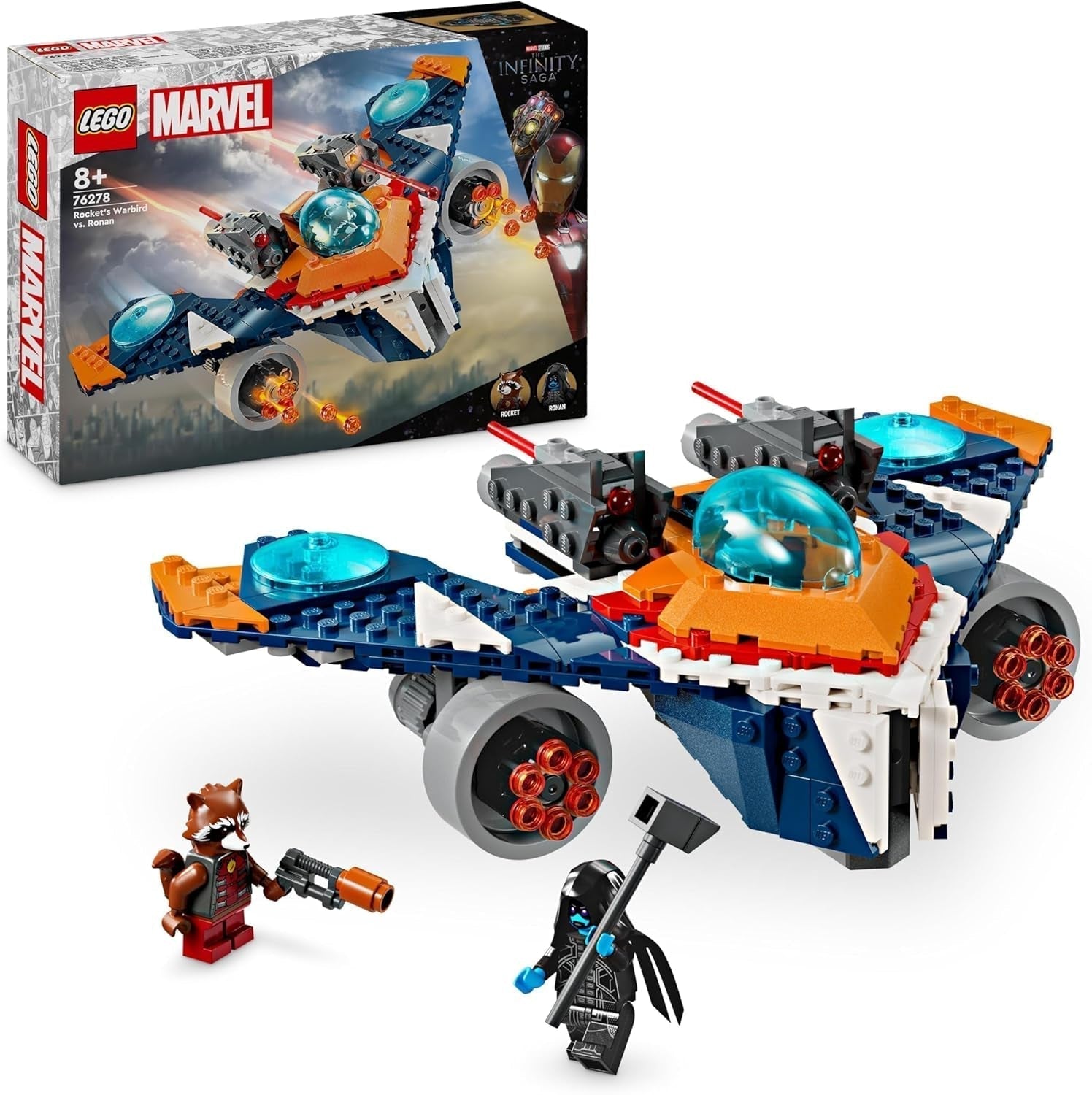 LEGO Marvel Rockets Vaisseau spatial contre. Ronan Ensemble de vaisseau spatial à construire Les Gardiens de la Galaxie Figurine de super-héros Jouet Cadeau pour garçons et filles de 8 ans 76278 Ensembles de construction Besuche den LEGO-Store Single