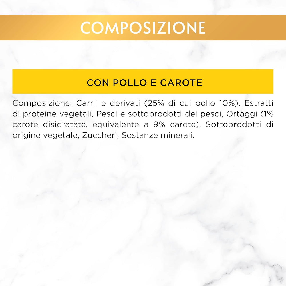 Boulettes de viande végétariennes humides au poulet et aux carottes Purina Gold, 24 boîtes de 85 g chacune
