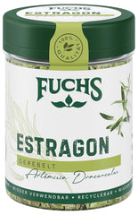 Fuchs Gewürze - Estragon gerebelt - Französisches Kraut zur Verfeinerung von Saladen, Sauce Hollandaise ou Rührei - ingrédients naturels - 10 g dans une dose variable, recyclable