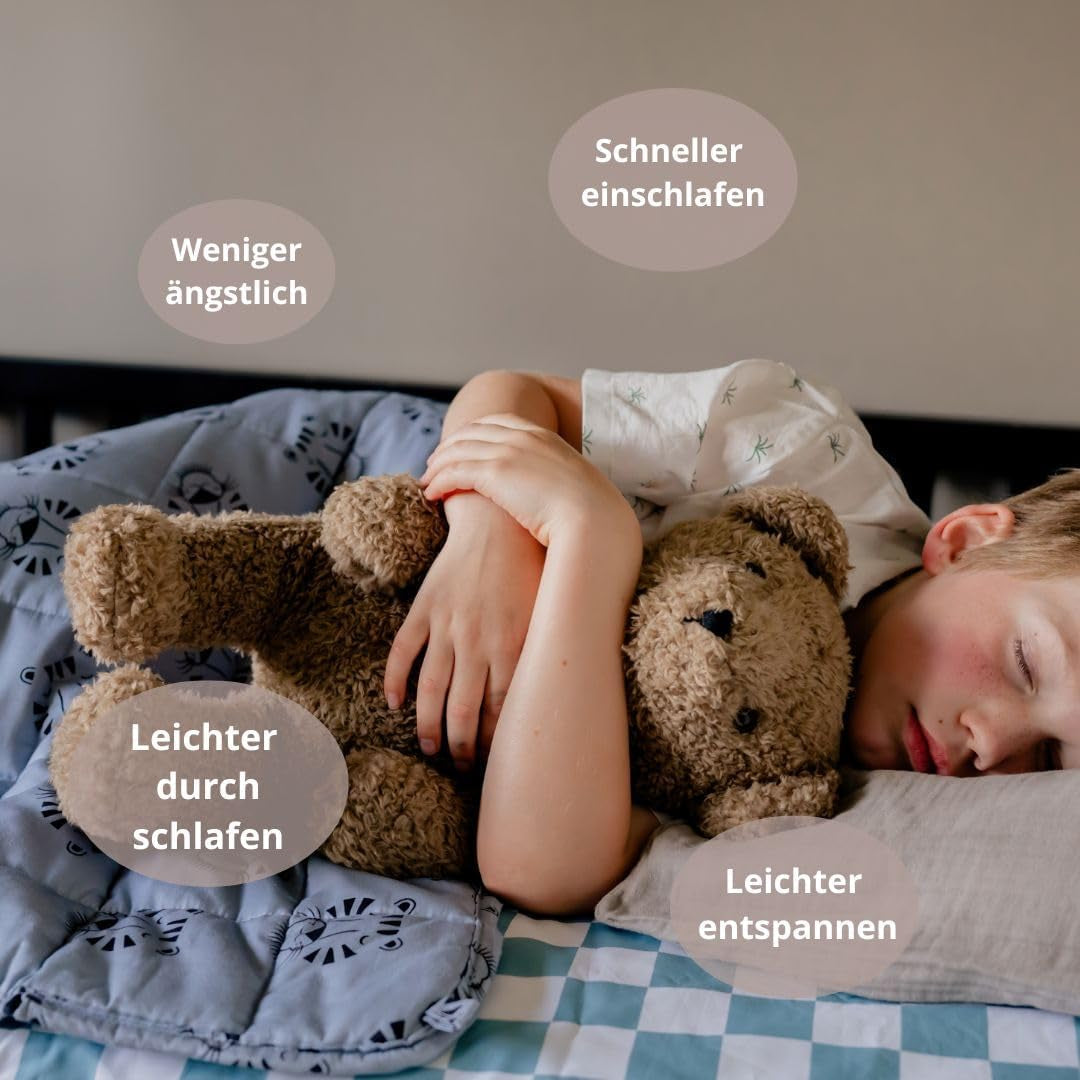 Couverture pondérée pour bébé | 3,5 kg | 100X150Cm | Couverture thérapeutique | Couvertures lestées | Couverture épaisse (visage de tigre bleu, 3,5Kg-100X150 Cm) Lits et Couvertures BLENKZ.