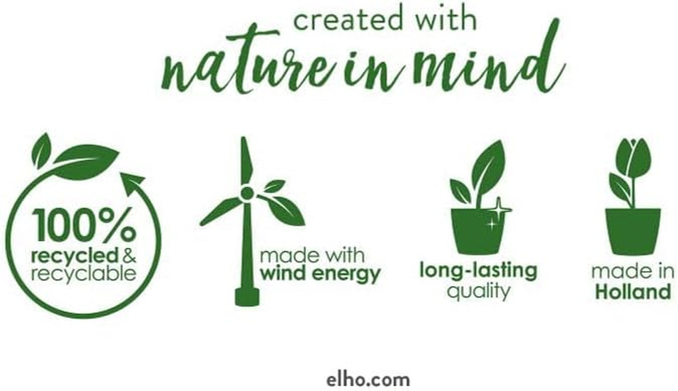 elho Loft Urban Round Tall 35 - Ghiveci de flori pentru exterior - Ø 33,5 x H 45,3 cm - Alb/Alb