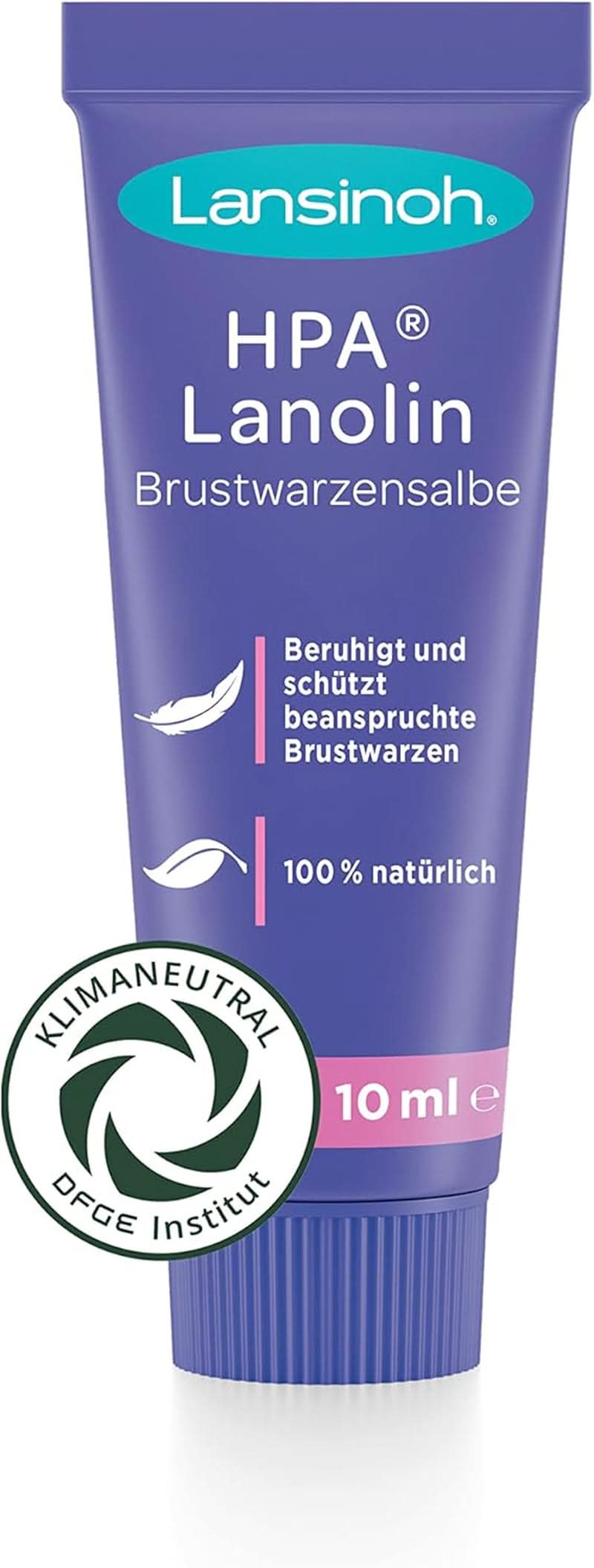 Lansinoh HPA Lanolin Brustwarzensalbe, 10 Ml - 100% Natürlich - Beruhigt & Schützt Beanspruchte Brustwarzen - Klimaneutral, 10940, Farblos Accessoires Alimentation et Allaitement Bébé Naty Shop Hpa 10 Ml Klimaneutral