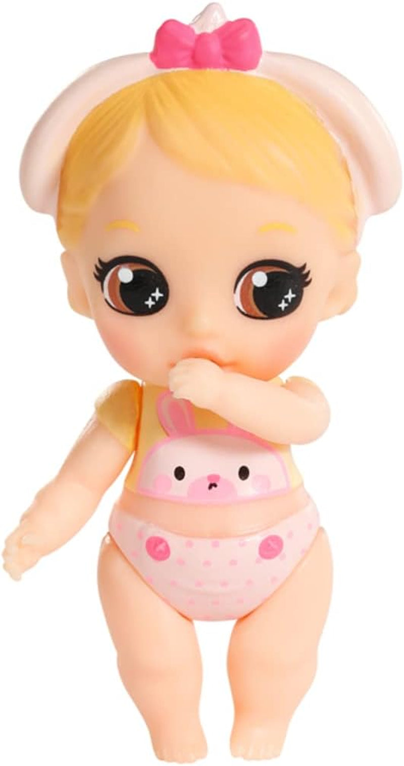 BABY born 904763 Baby Surprise Bus - mini bus jouet pour poupée rose avec 2 poupées exclusives, poussette triple, balançoire, carrousel, toboggan et balançoire triple.