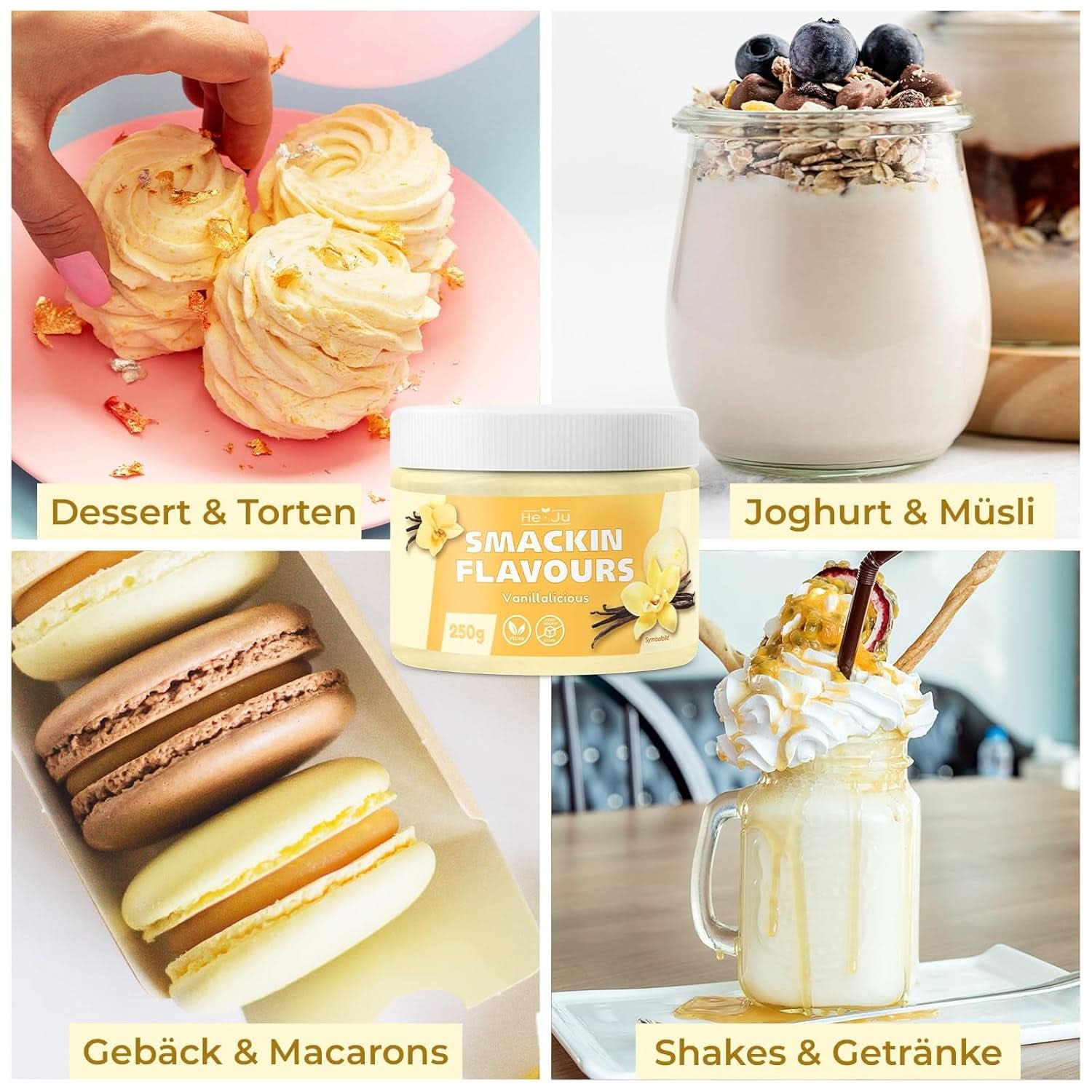 He-Ju, Poudre au goût de vanille, 250 grammes Aromas Naty Shop