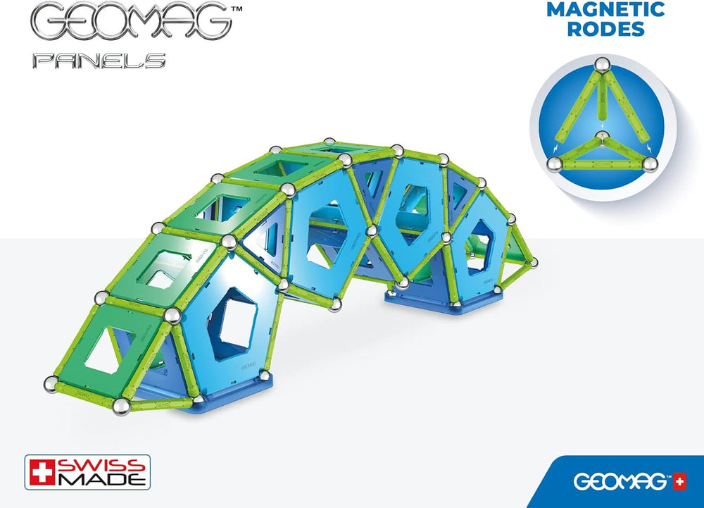 Geomag Classic Panels 192 Stück Magnetisches Spielzeug für Kinder, Geschenk für Jungen und Mädchen im Alter von 5 6 7 8 9 10 11 12 13 Jahren, magnetische Konstruktionen, Kinderspielzeu