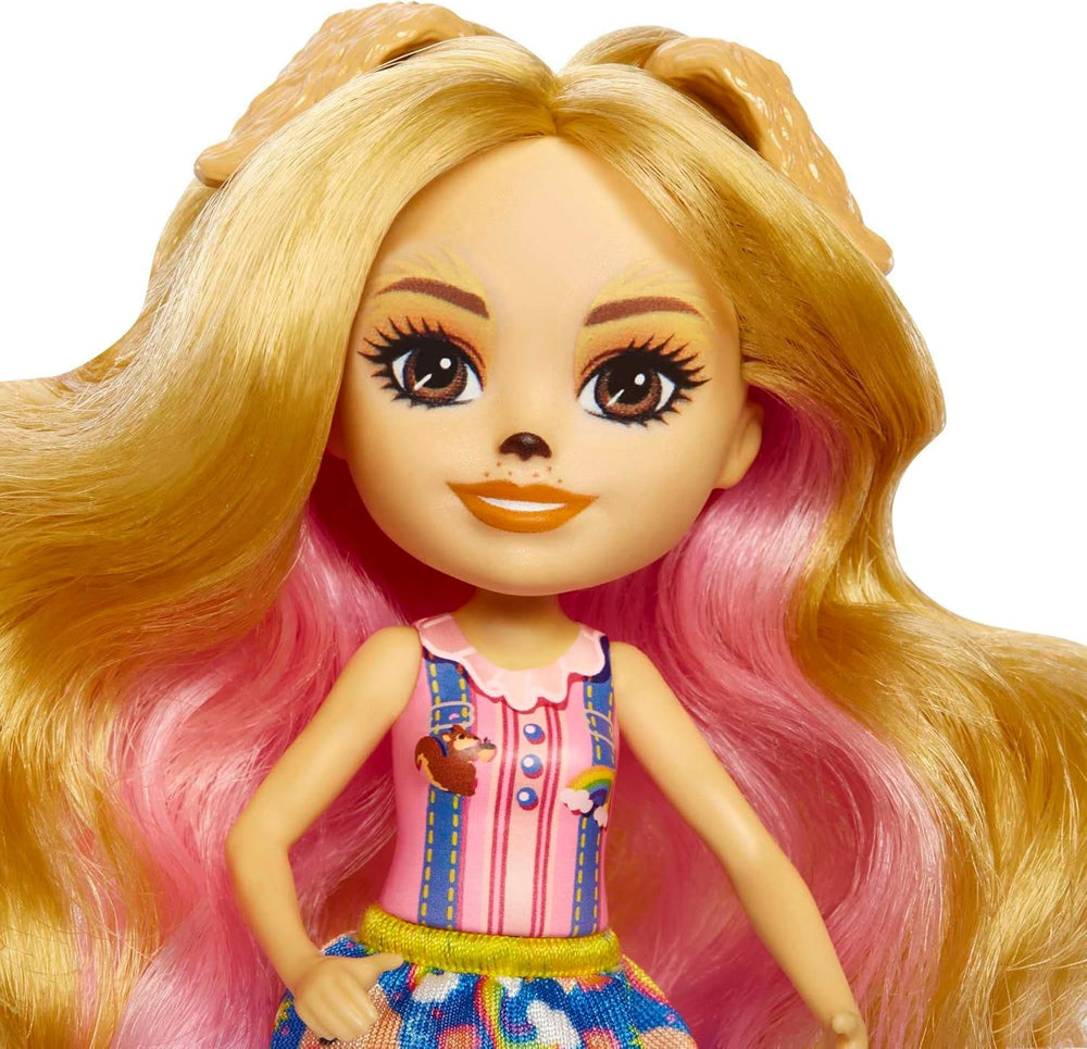 Enchantimals City Tails Gerika Golden Retriever Familie - Puppe mit 3 Tierfiguren, abnehmbarem Rock und Schuhen, fördert fantasievolles Spielen, für Kinder ab 4 Jahren, HHB85