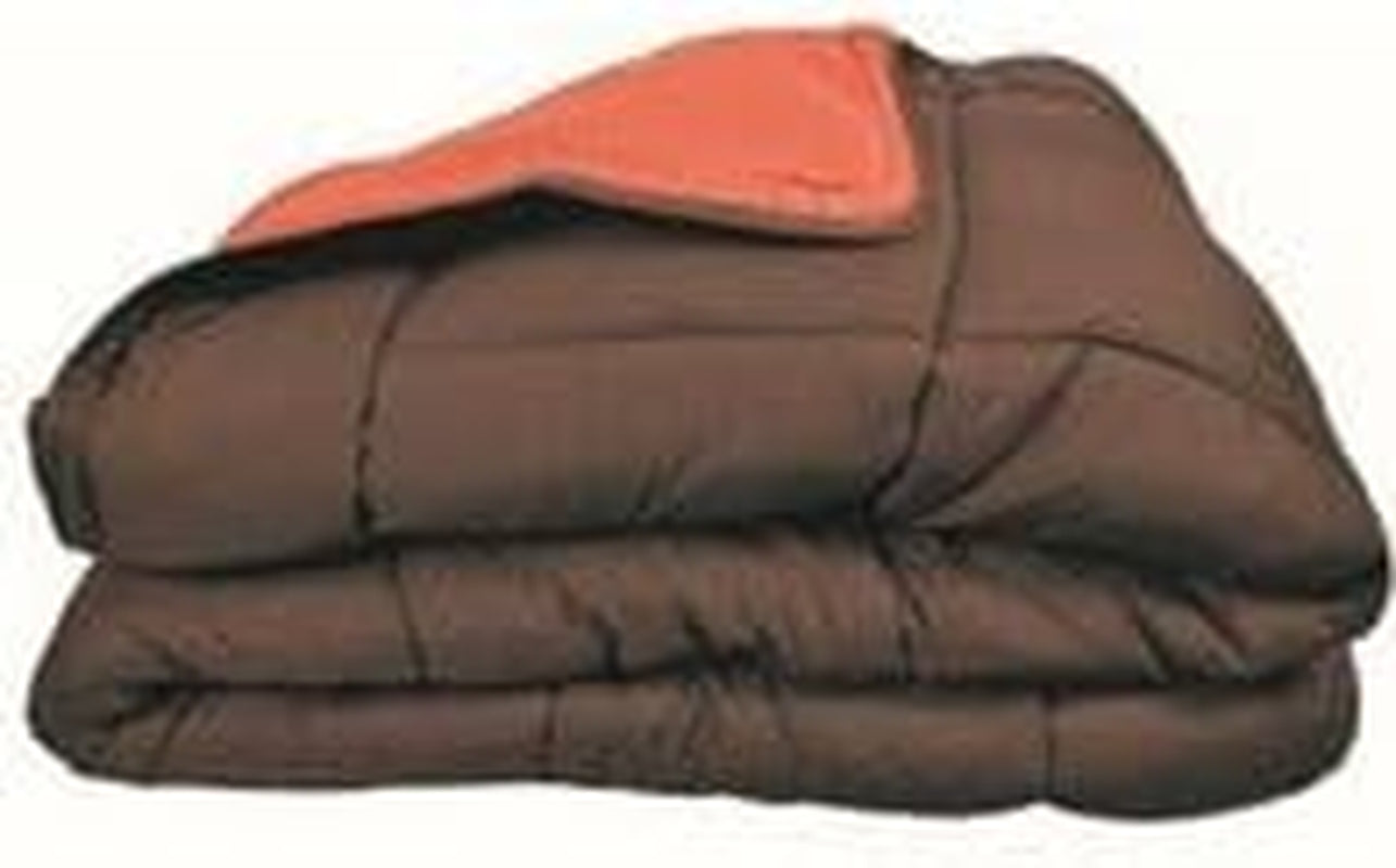 Couette CALGARY Chocolat/Corail 140 Couettes et couettes Naty Shop 140 X 200 Cm