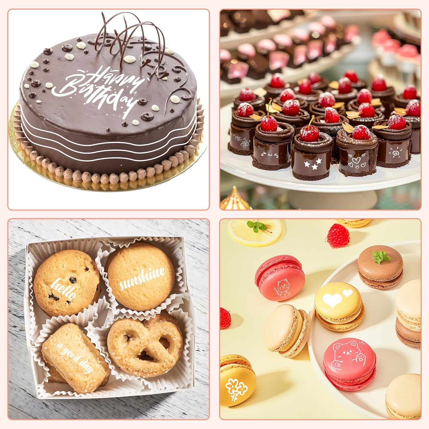 Ensemble de 3 stylos alimentaires comestibles blancs Ensemble de 3 colorants alimentaires fondants végétaliens sans gluten à double pointe blanc pour peindre et écrire sur des gâteaux, etc.