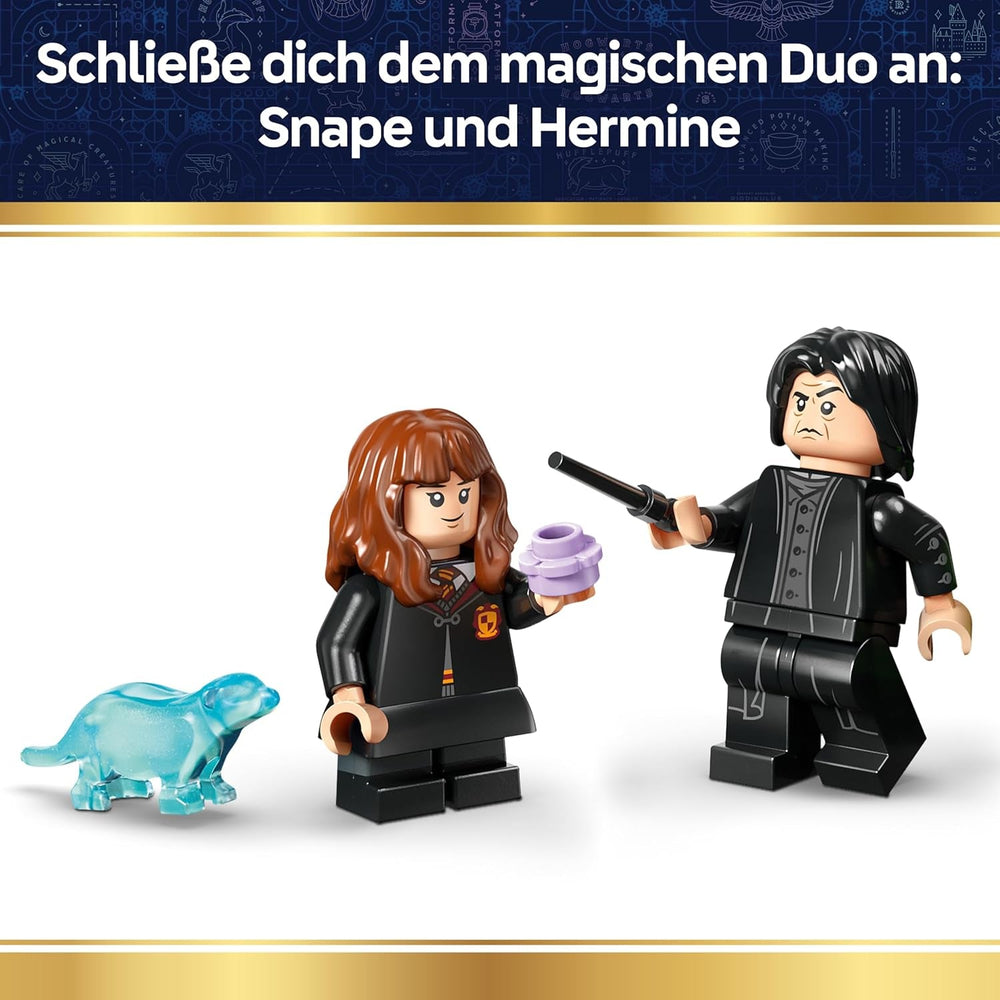 LEGO Harry Potter Kessel: Geheimes Klassenzimmer für Zaubertränke - DIY Set für Schreibtisch oder Schlafzimmer mit Patronus und Hermine und Snape Minifiguren - Geschenk für Kinder ab 10 Jahren - 76464