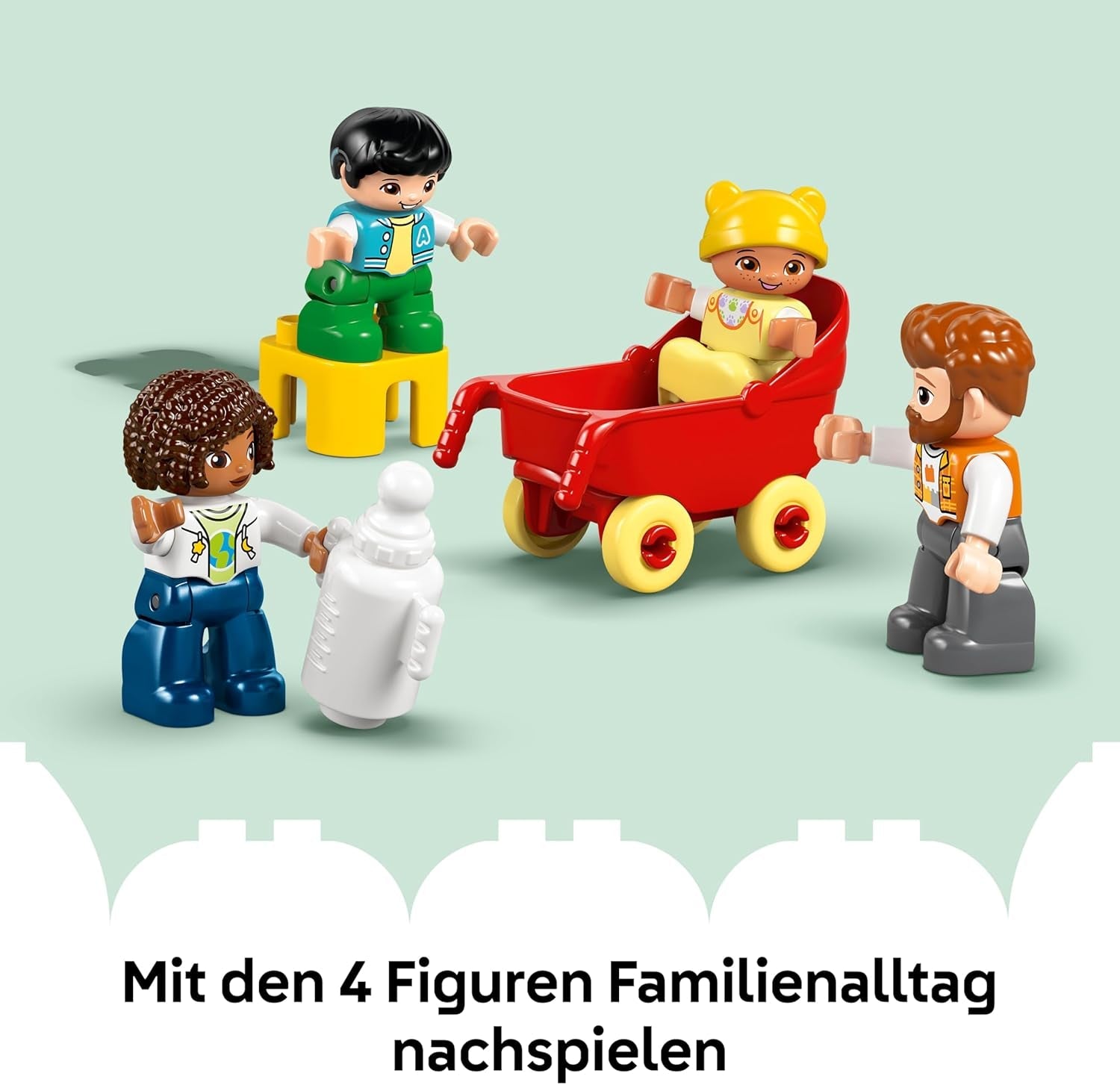 LEGO DUPLO 3-in-1 Modernes Familienhaus mit Figuren - Kleinkinder Lernspielzeug für Feinmotorik - Montessori Spielzeug mit Puppenhaus Zubehör - Geschenk für Mädchen und Jungen ab 2 Jahren - 10470