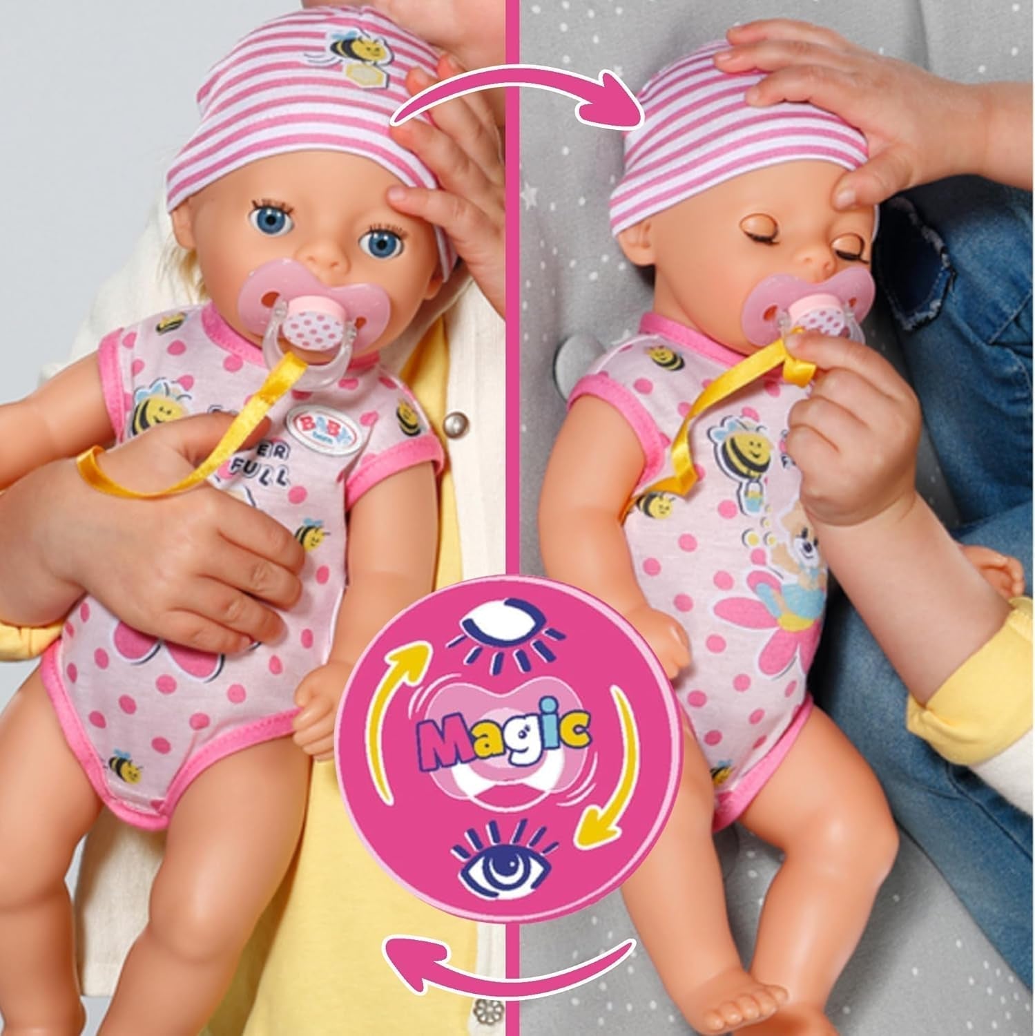 BABY Born Lena (Little Baby Girl) 36Cm, poupée 7 fonctions pour enfant à partir de 1 an, fonctionne sans pile, grande poupée 36cm Dolls Naty Shop