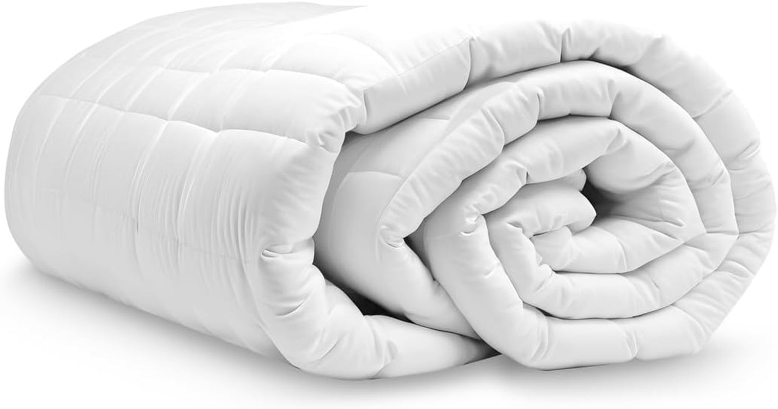 Couette en fibre, 250 G, microfibre, douce, soyeuse, pour lits de 100, 105 et 110 cm, blanc, 180 X 220 cm Couettes et couettes Naty Shop