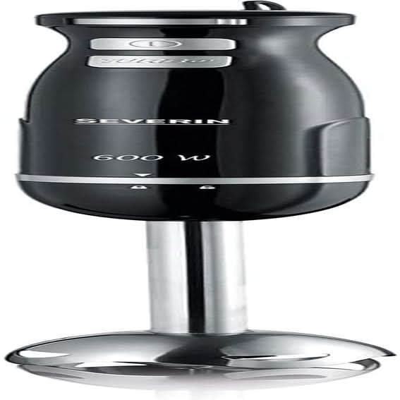 SEVERIN Kabelloser Stabmixer Mit Premium-Set, Abnehmbarer Mixstab, Mit Pürierstab, Multizerkleinerer, Mixbehälter, Kartoffelstampfer & Schneebesen, Schwarz/Edelstahl-Gebürstet, SM 3775 Mère et Enfant Naty Shop Single