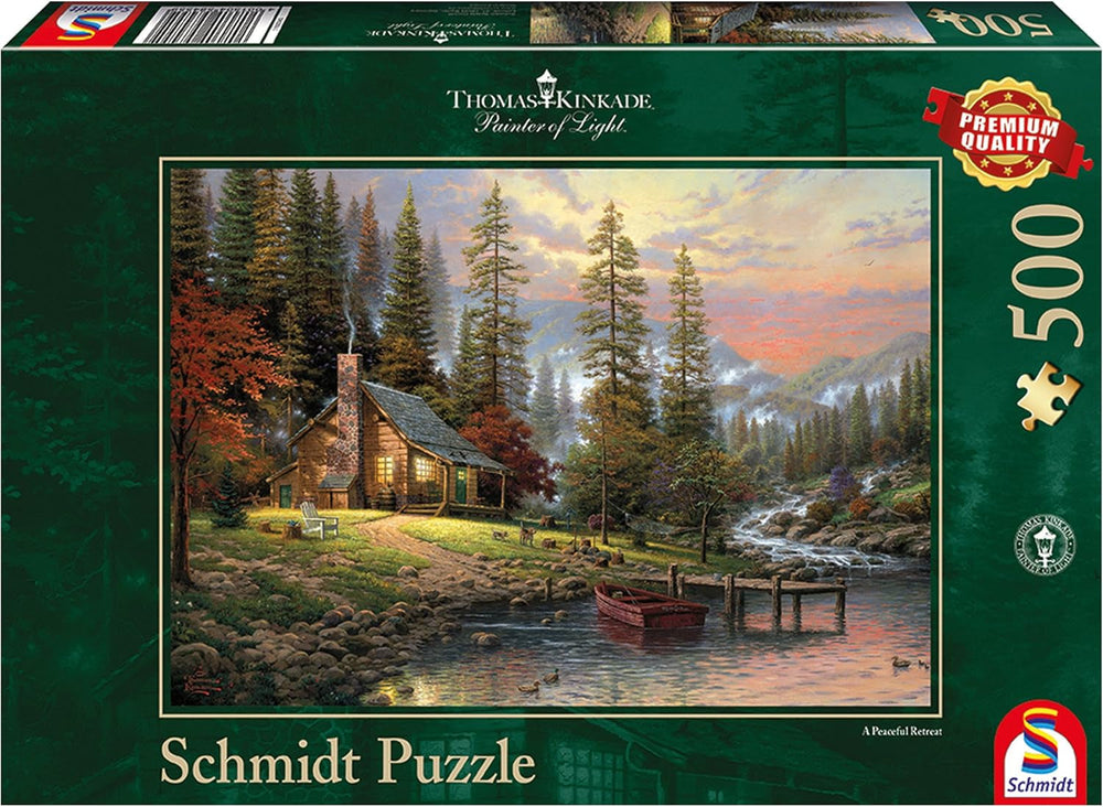 Schmidt Spiele 58455 Thomas Kinkade, Maison dans les montagnes, puzzle 500 pièces Puzzle Naty Shop