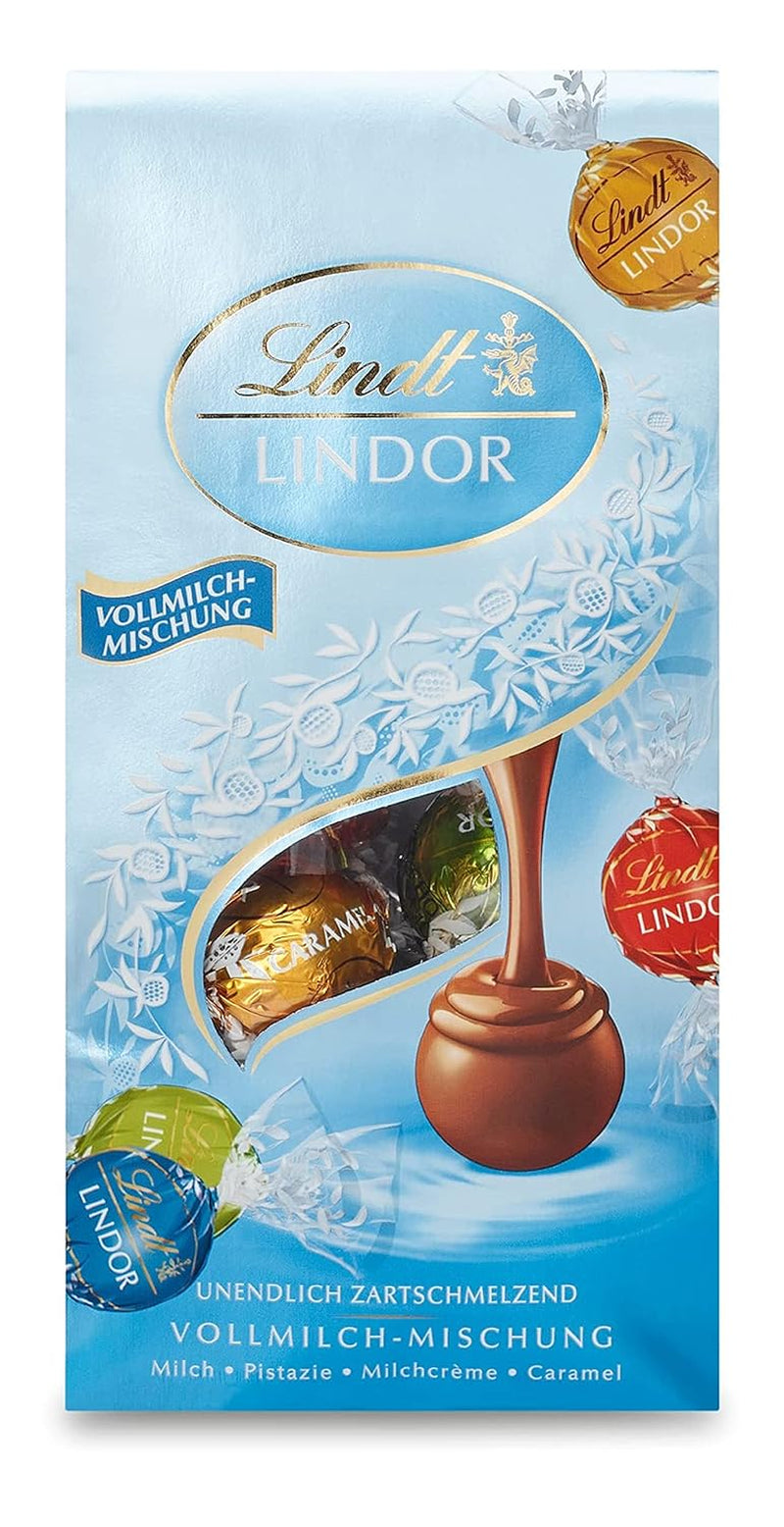 Mix de sfere din ciocolata Lindt LINDOR, 137 grame Bomboane de Ciocolata Naty Shop 137 grame Amestec de lapte integral