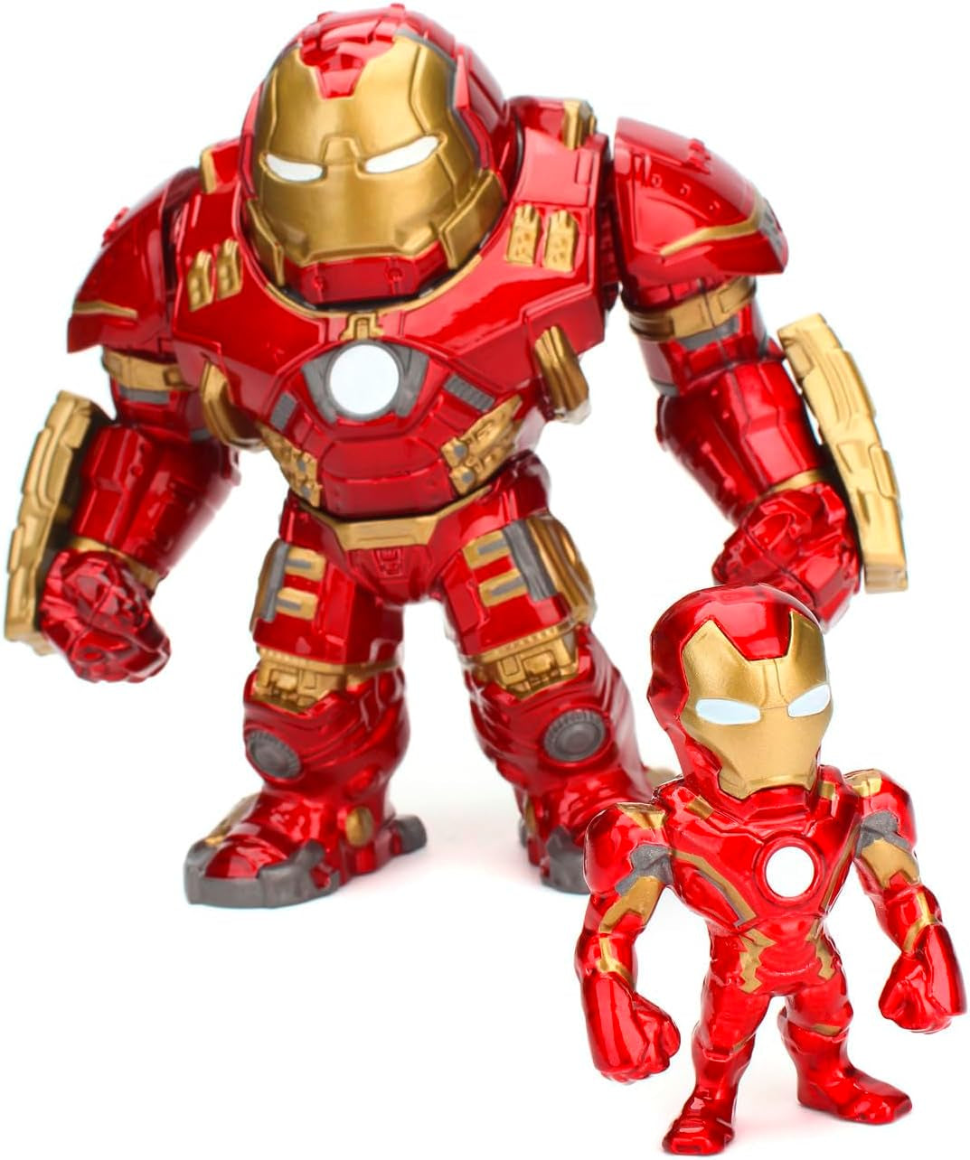 Jada Toys Marvel Figure Hulkbuster & Ironman Casque ouvert et fermé Figurines à collectionner Rouge moulé sous pression Taille : 6 pouces Hulkbuster & 2 pouces Ironman Action Figures Naty Shop Titre par défaut