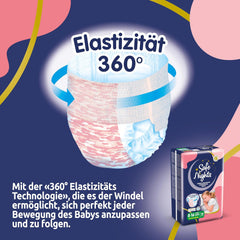 Safe Nights Girl, vêtements de nuit absorbants pour filles de 8 à 16 ans (30 à 50 kg), lot de 14