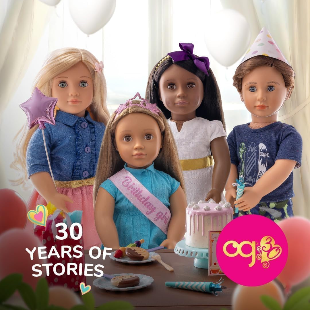 Our Generation - Dustin - 46 cm Junge Puppe - Lebensechte haselnussbraune Augen und gewelltes braunes Haar - Outfit im Western-Stil & Country-Hut - Spielzeug für Kinder ab 3 Jahren