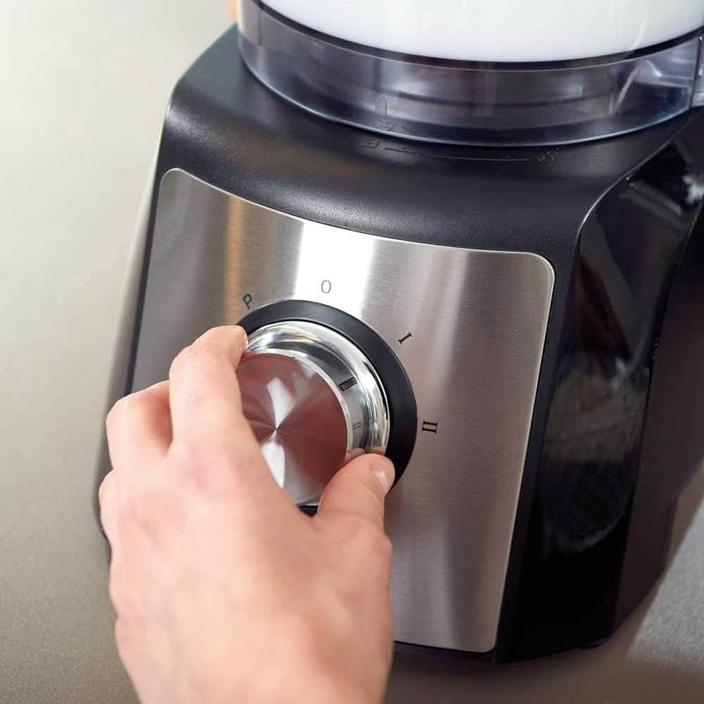 Black+Decker BXFPA1200E - Machine de cuisine 1.200W, Cuisinière 1.5L, 2 Vitesses/Fonction Turbo, +8 Pièces de rechange, Anti-Fingerprint-Edelstahlobreflchen, Klingen Und Scheiben Aus Edelstahl; Sans BPA Mère et Enfant Naty Shop