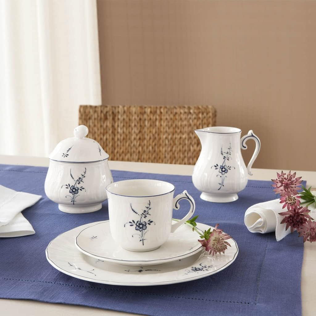 Villeroy & Boch Vieux Luxembourg Cană de lapte, 300 ml, Porțelan Premium, Alb/Albastru, 1023410760, Multicolor