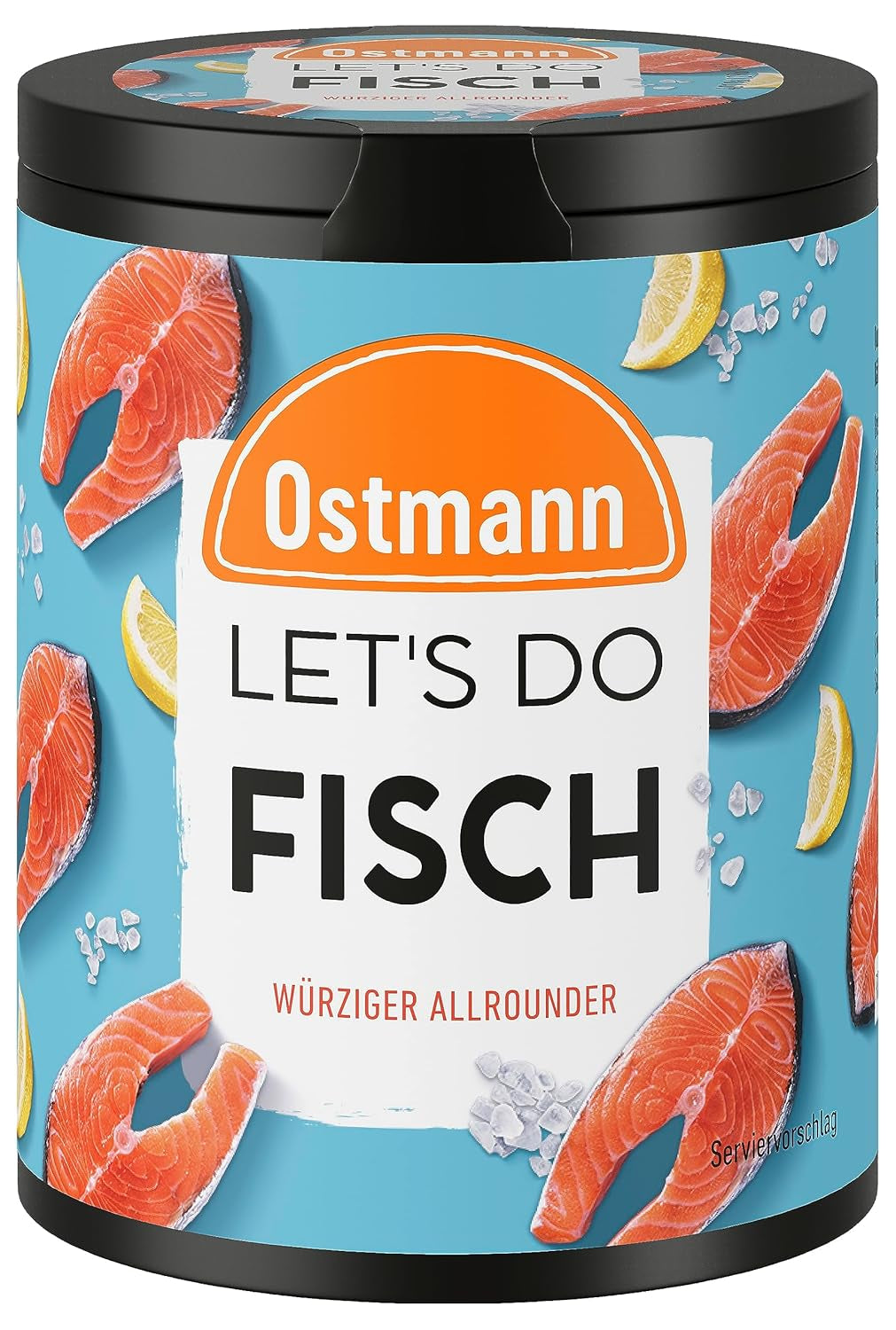 Ostmann Gewürze - Faisons du poisson polyvalent | Gewürzsalz pour Bratfisch, Flammlachs et Meeresfrüchte | Würziger Allrounder à la moutarde, au citron et à l'aneth | 85 g dans une barre de recyclage Metalldose