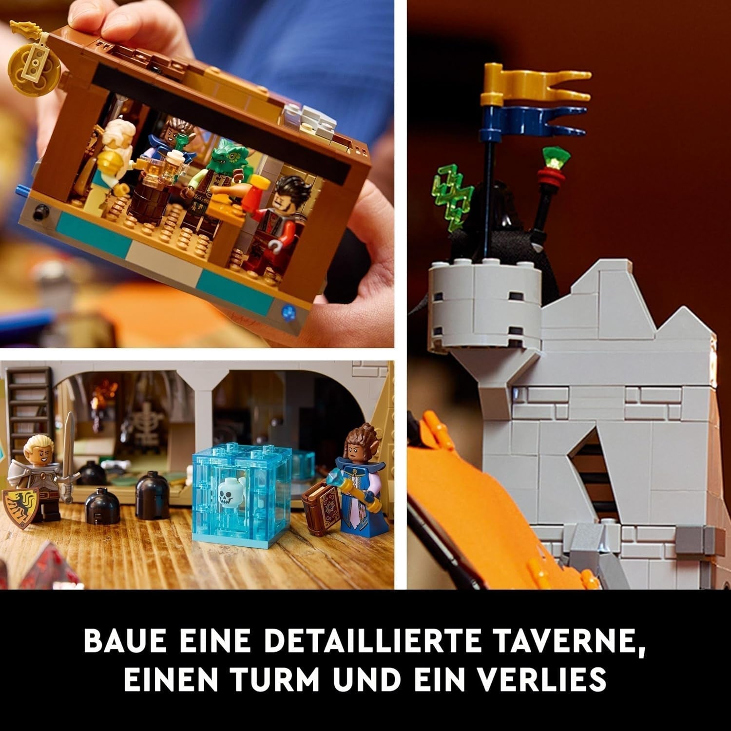 LEGO Ideas Donjons & Dragons : La saga du dragon rouge, jeu de construction pour adultes, idées cadeaux Donjons et Dragons pour les fans, jeu de construction fantastique, activité créative 21348 Jeux de construction Besuche den LEGO-Store