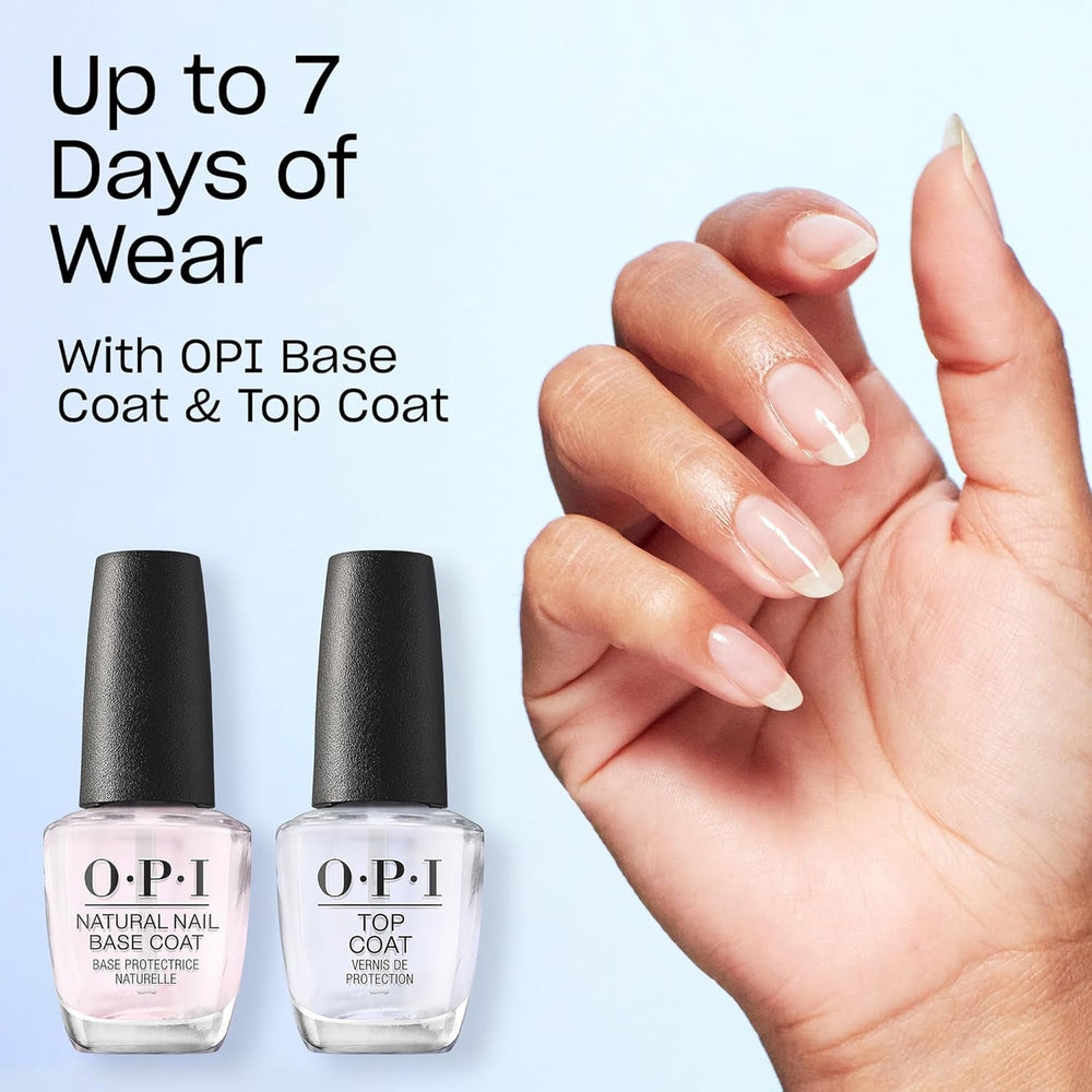 OPI Nail Lacquer Pink Shades – Oja cu uscare rapidă, rezistentă la ciobire și de lungă durată – durează până la 7 zile – cu pensulă ProWide extra-lată