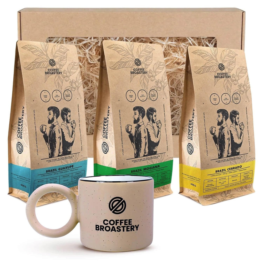 Coffret cadeau - Sélection premium du Brésil 3 x 400g avec mug en céramique