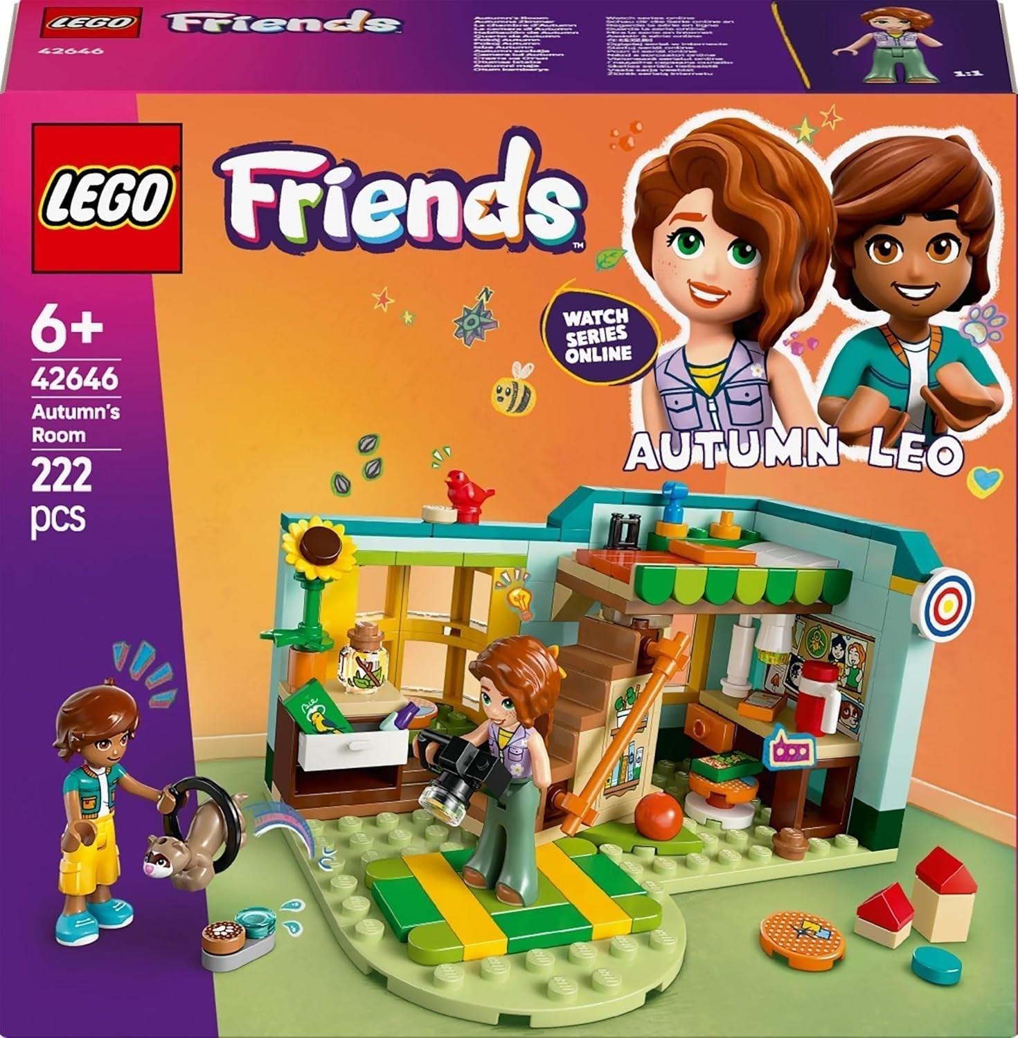 LEGO Friends Autumn's Room, set de construit și jucat pentru jocuri de rol creative, set pentru fete de la 6 ani cu 2 minifigurine și o figurină de dihor, jucărie educativă 42646 Seturi de constructie Besuche den LEGO-Store