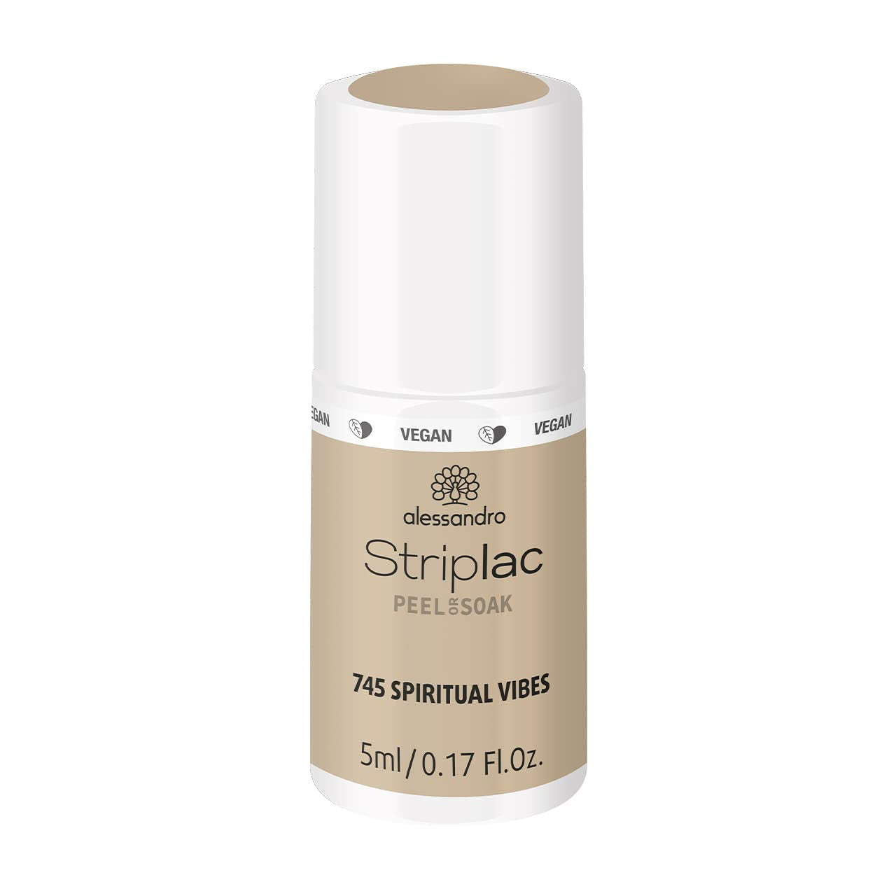 alessandro Striplac UV-Nagellack Flat White – Facile et facile à utiliser – Application facile grâce à la technologie Peel-Off – Vegan et sans alcool – 8 ml