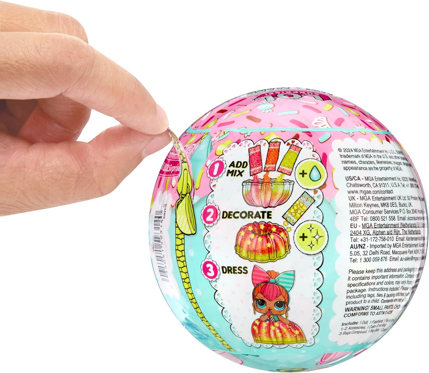 L.O.L. Surprendre! Mix & Make Birthday Cake Tots - Avec poupée à collectionner, robe à gâteau DIY, "cuisson" et décoration du gâteau, ingrédients et paillettes - Poupée avec robe à gâteau - Idéale pour les filles à partir de 3 ans Naty Shop Dolls