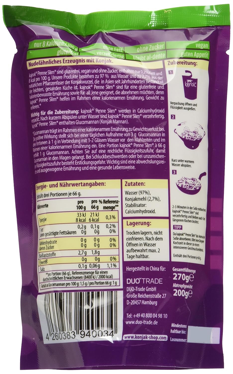 Penne Slim, paquet de 10