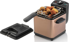 Friteuse à huile Bestron, Mini friteuse pour 1 portion de pommes de terre sautées, poisson ou nuggets Electroménager Naty Shop