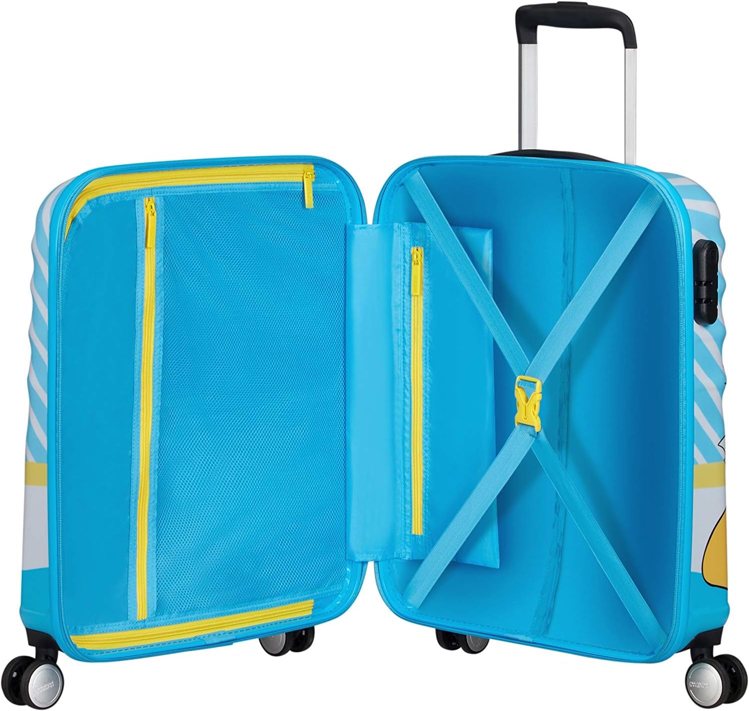 American Tourister Wavebreaker Disney - Spinner S, bagaje pentru copii, 55 cm, 36 L, multicolor (Donald Blue Kiss) Bagaje și echipament de călătorie Naty Shop