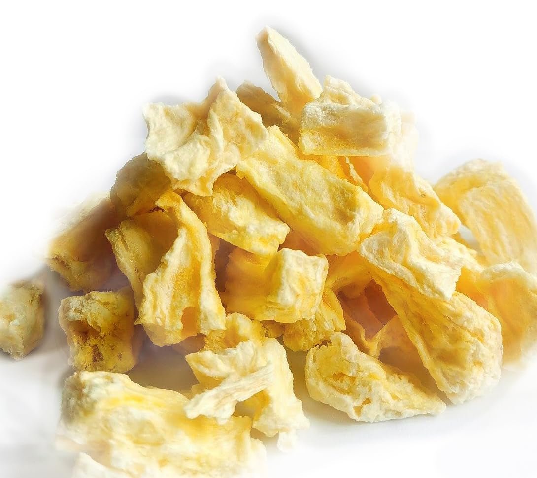 Ananas lyophilisé 125g gros morceaux, Fruits lyophilisés sans additifs 100% purs - Fruits secs naturels - Ananas séchés, fruits secs de Foozia Produits déshydratés Naty Shop