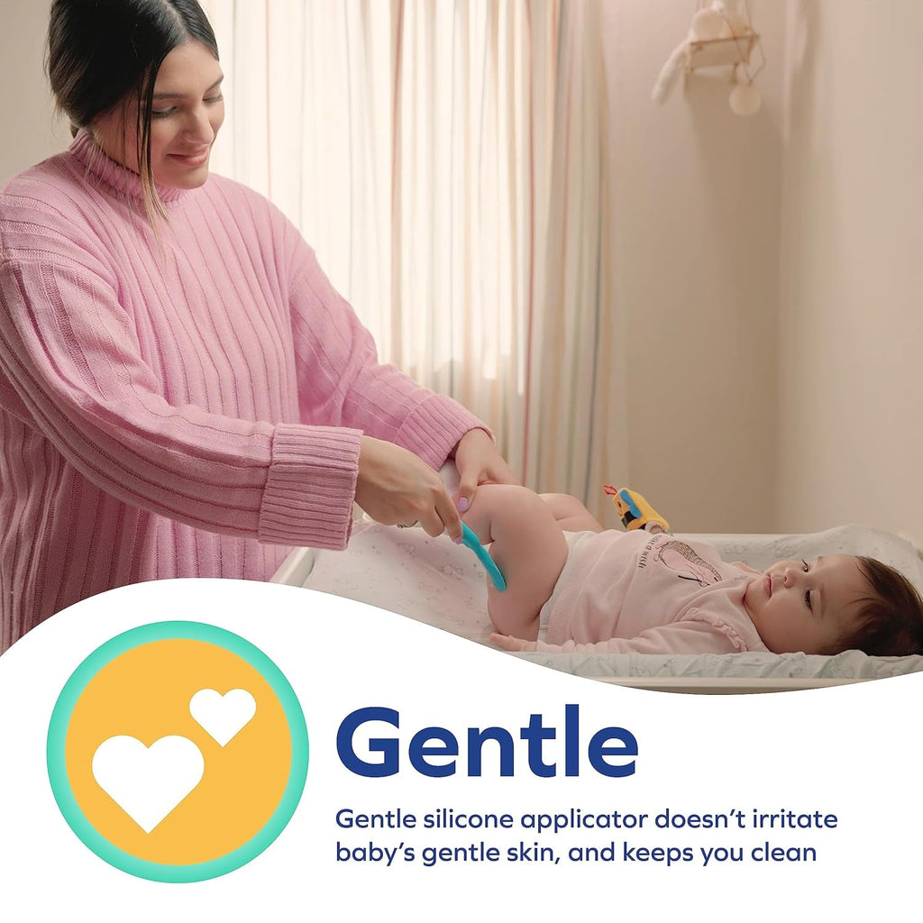 Aplicator de cremă pentru scutece Nuby - Spatulă pentru cremă împotriva erupțiilor cutanate | inclusiv cutie de călătorie | potrivit de la naștere Copii - Baie si Skincare Naty Shop