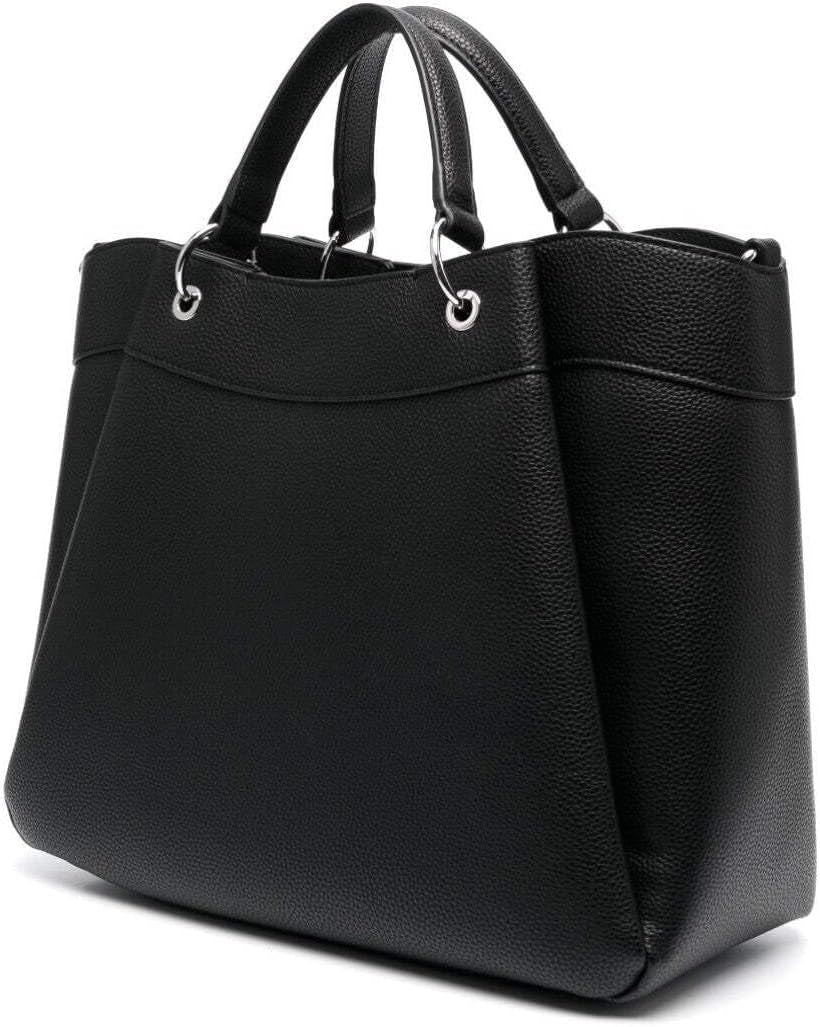 Armani Exchange Essential for Women, Wave, Silver Imprimé Logo Shopping L Femme Sacs Naty Shop