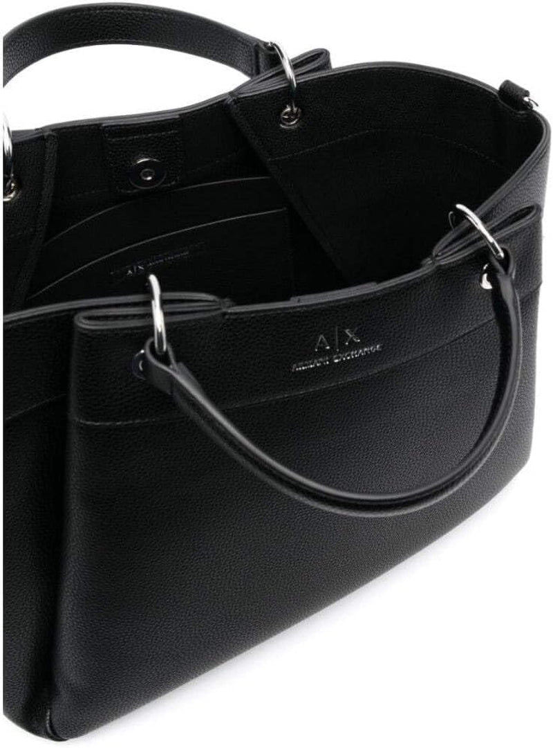 Armani Exchange Essential for Women, Wave, Silver Imprimé Logo Shopping L Sacs Femme Naty Shop Noir