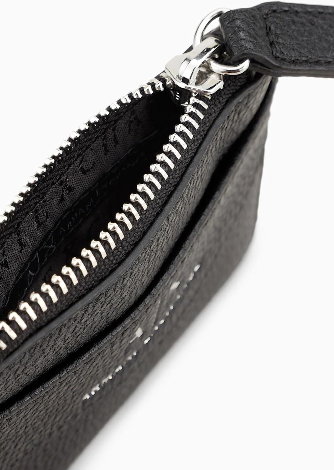 Armani Exchange Petit porte-cartes avec ceinture de crédit à pression pour femme, portefeuille noir Femme Naty Shop